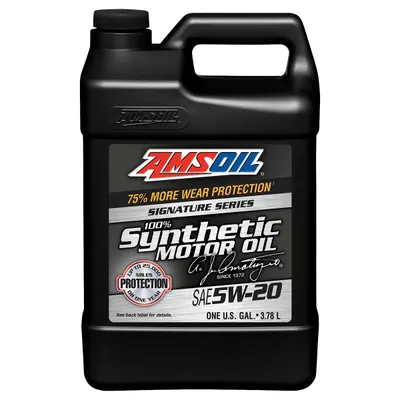 AMSOIL Signature Series 5W-20 100% Synthetic Motor Oil bottle